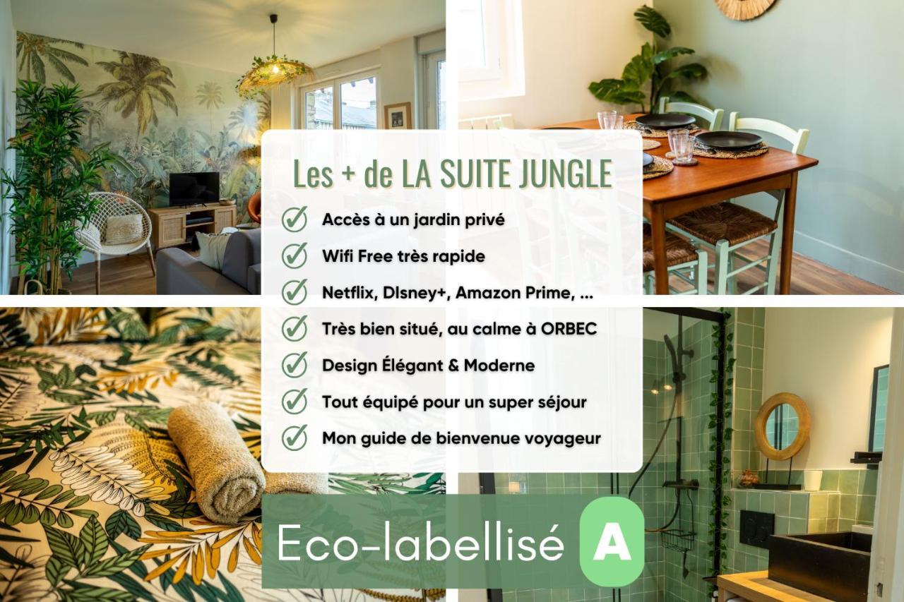 Suite Jungle - Jardin, Netflix Et Parking - Le Manoir Aux Pommes Orbec Exterior foto
